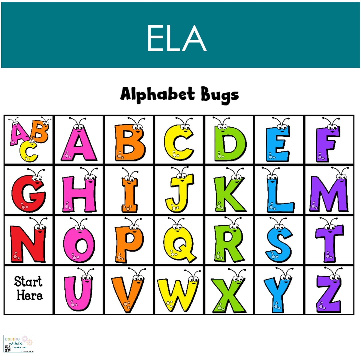 BeeBot MAt uppercase alphabet