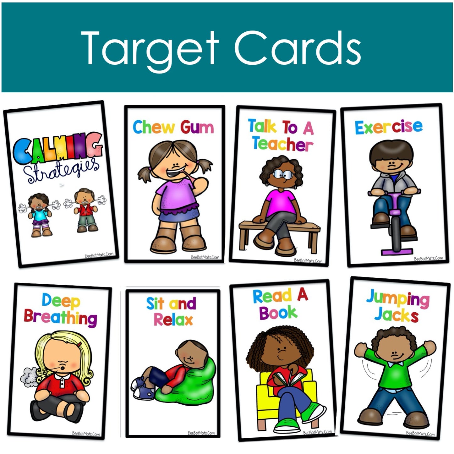 BeeBot social emotional mat target cards.