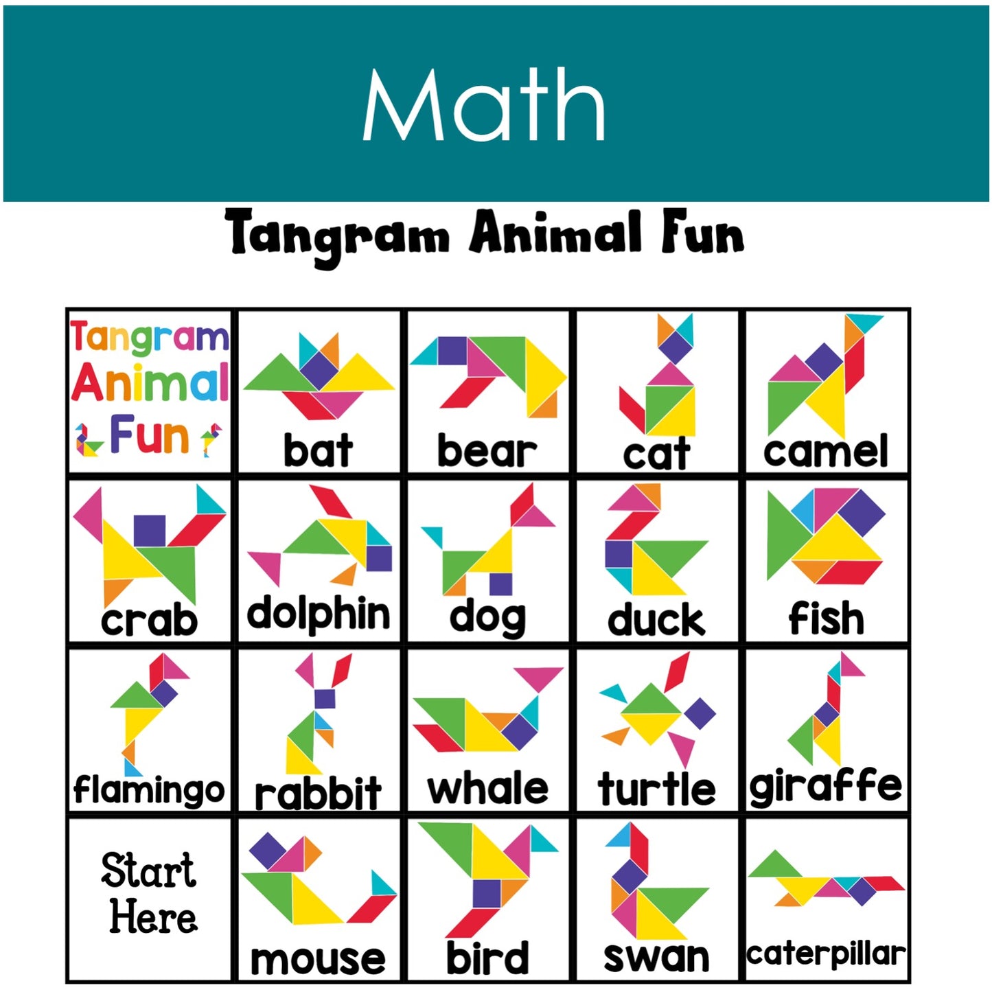 BeeBot Mat Tangram Math