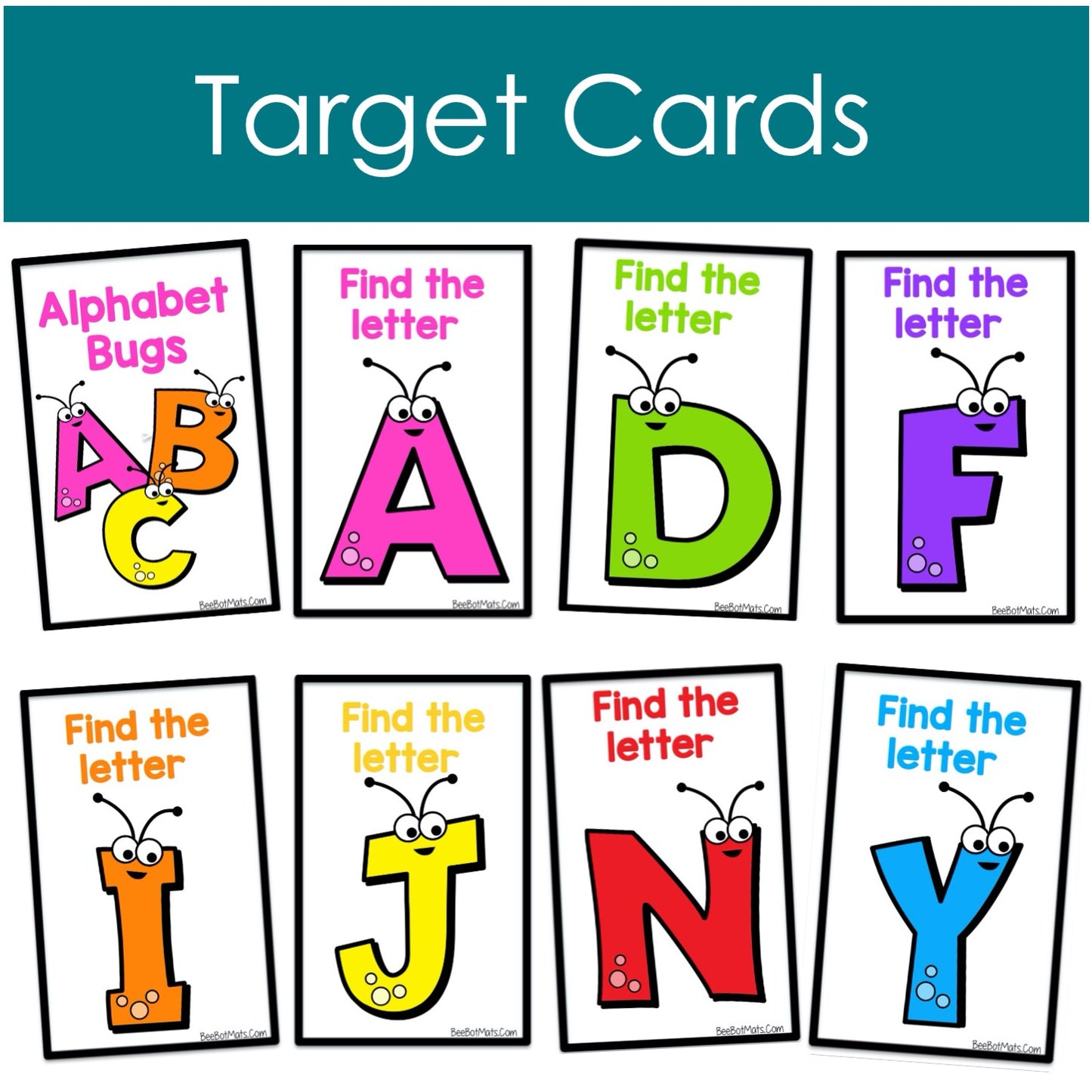 BeeBeot Alphabet target cards