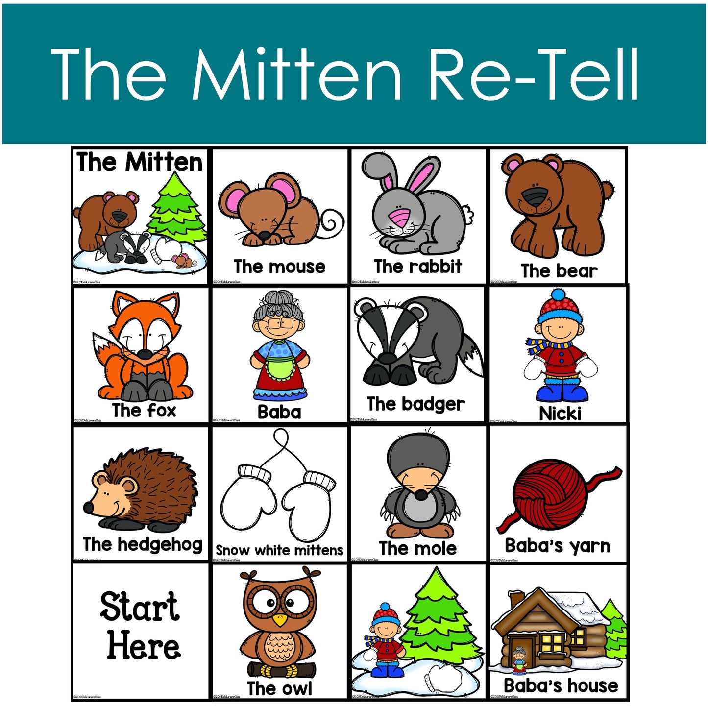 The Mitten Re-Tell BeeBot Mat