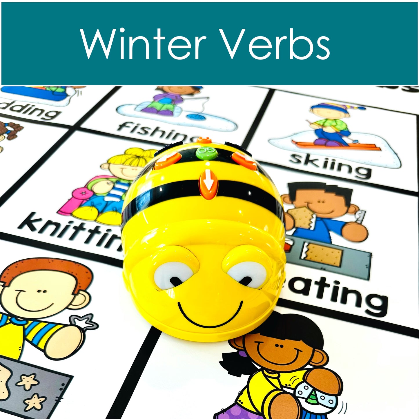 Winter Verbs BeeBot Mat