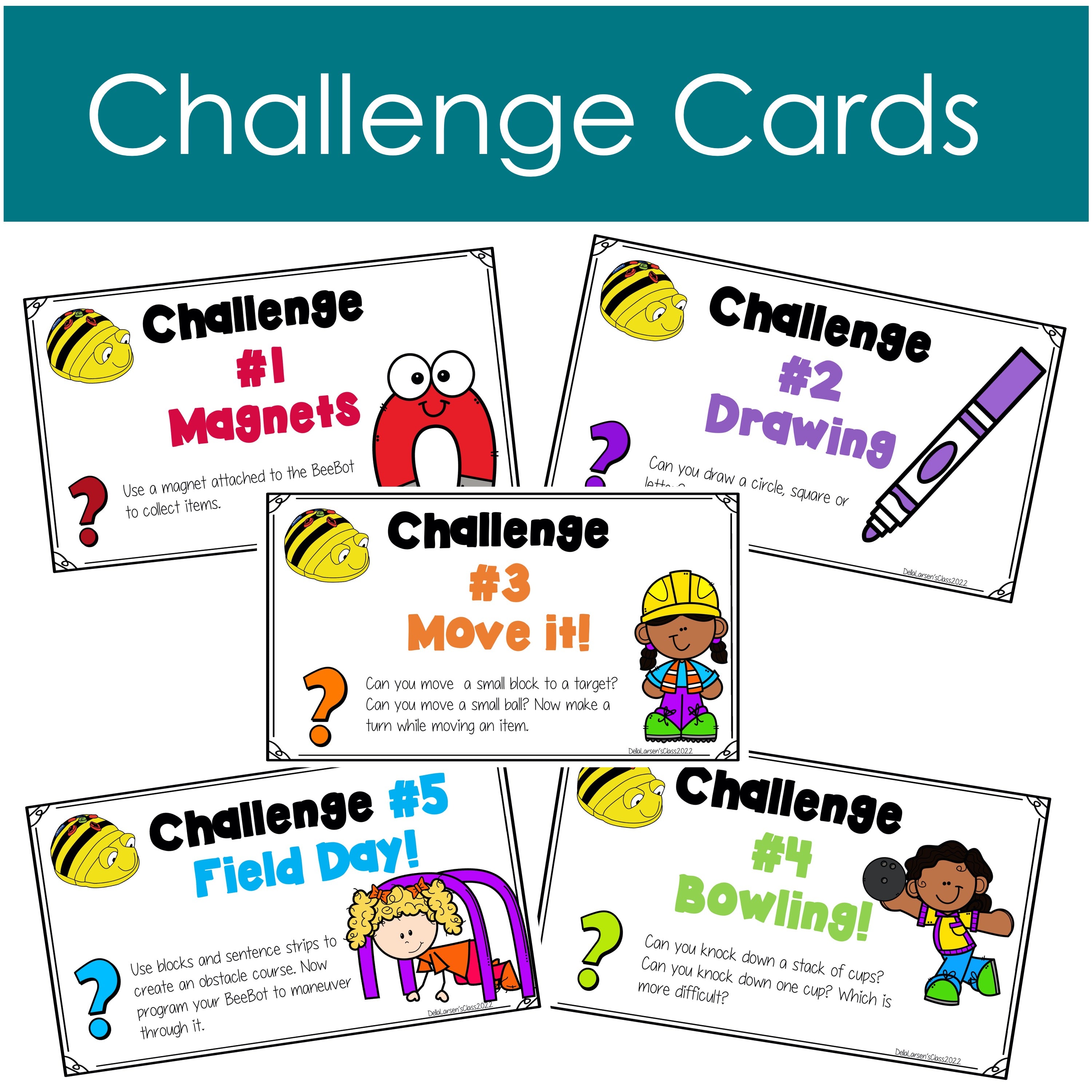 BeeBot Lesson Challenge Cards – BeeBot Mats