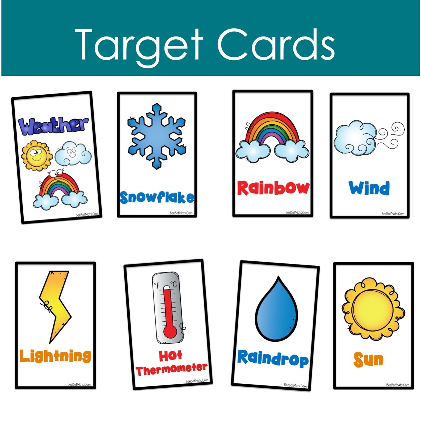 BeeBot Weather Mat Target Cards